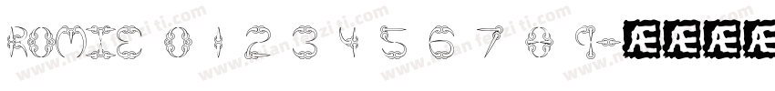 romie 0 1 2 3 4 5 6 7 8 9字体转换